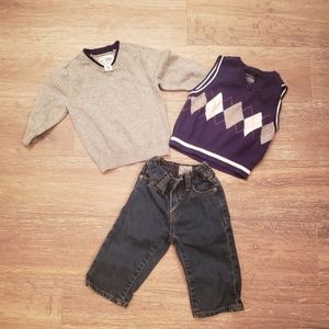 Sweater/Vest/Jean Bundle, Children's Place, 6-9M
